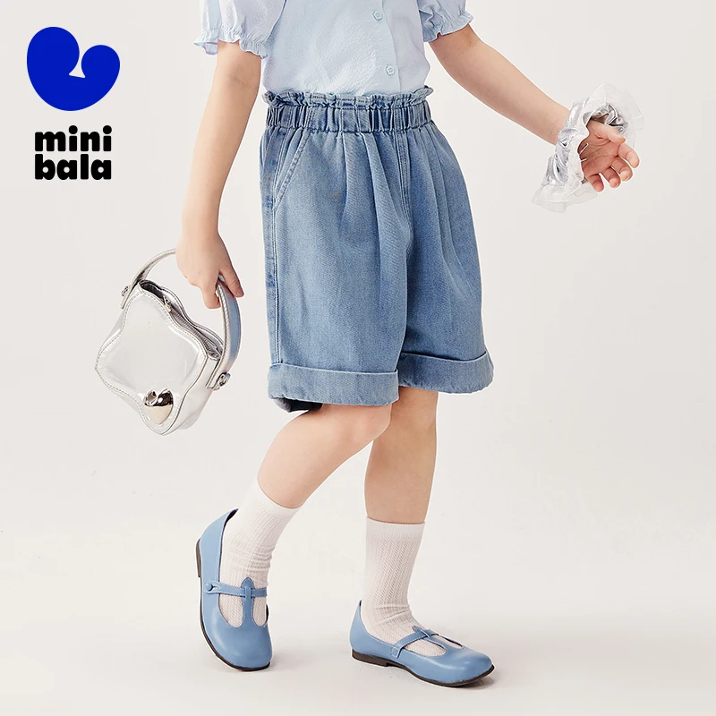 Миниатюрные джинсовые шорты Bala для девочек, летние лиоцелловые мягкие эластичные шаровары, повседневная игровая одежда
Миниатюрные джинсовые шорты Bala для девочек, летние лиоцелловые мягкие эластичные шаровары, повседневная игровая одежда