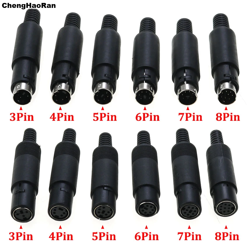 1pcs Soldering Cables Mini DIN Connector S-Video Terminal Circular 3/4/5/6/7/8 Pin Male Female Plug With Plastic Handle Adapter
1pcs Soldering Cables Mini DIN Connector S-Video Terminal Circular 3/4/5/6/7/8 Pin Male Female Plug With Plastic Handle Adapter