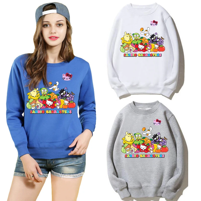Women Long Sleeved Wool O-neck Sweater Cute Pink Cat Embroidery Cartoon Sanrio Character Print Autumn Winter Cotton Sweater
Women Long Sleeved Wool O-neck Sweater Cute Pink Cat Embroidery Cartoon Sanrio Character Print Autumn Winter Cotton Sweater