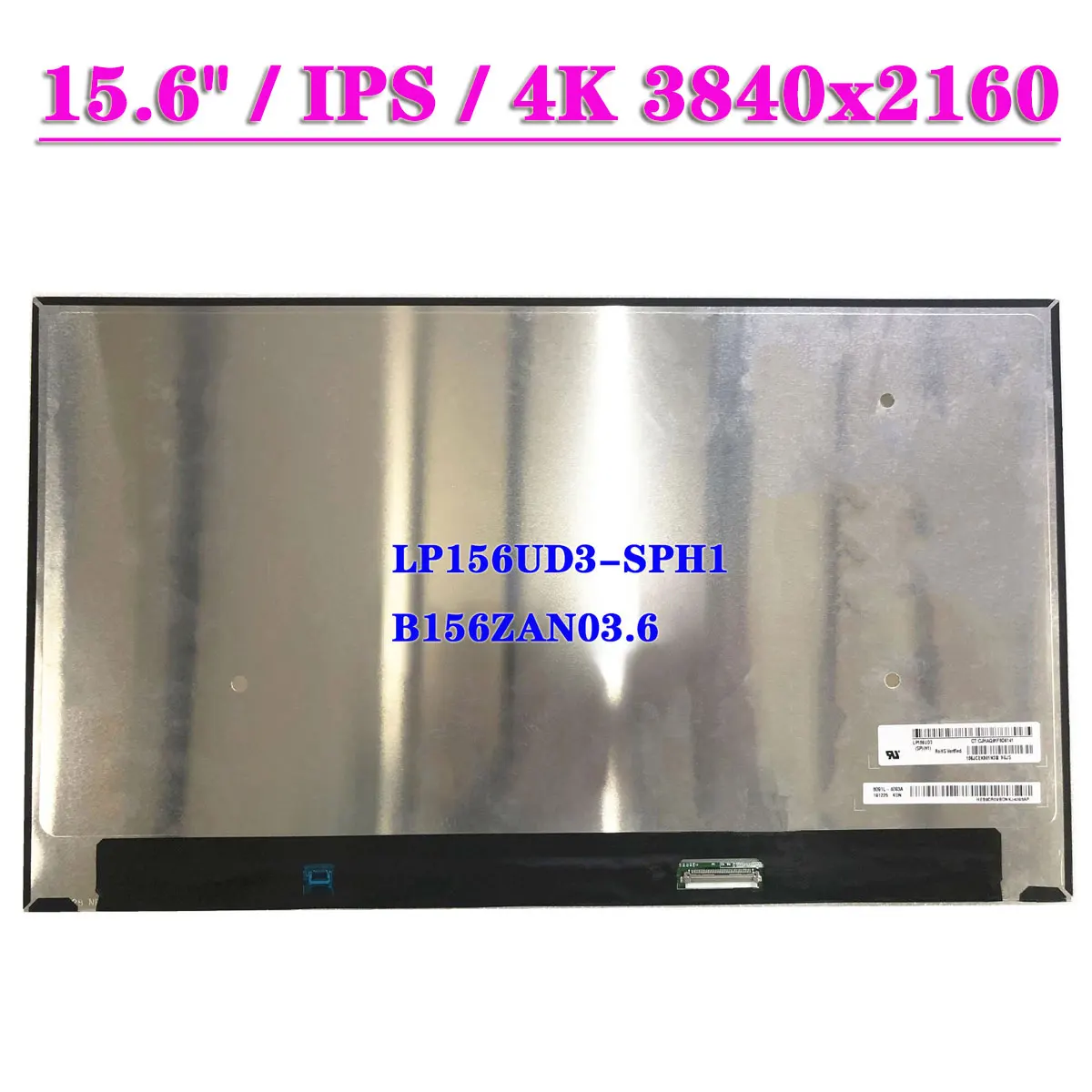 15,6-дюймовая матричная панель 4K LP156UD3-SPH1 подходит для B156ZAN03.6 EDP 40 контактов UHD 3840x2160 IPS ЖК-экран для ноутбука
15,6-дюймовая матричная панель 4K LP156UD3-SPH1 подходит для B156ZAN03.6 EDP 40 контактов UHD 3840x2160 IPS ЖК-экран для ноутбука