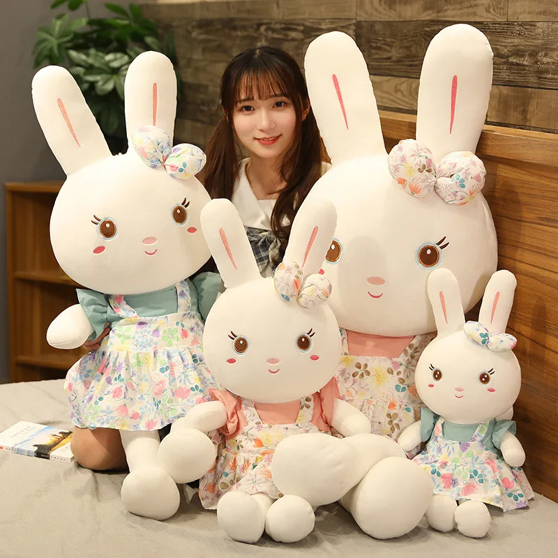 130cm Big toy Cute skirt rabbit plush toy colorful rabbit doll soothing little white rabbit rag doll children's birthday gift
130cm Big toy Cute skirt rabbit plush toy colorful rabbit doll soothing little white rabbit rag doll children's birthday gift