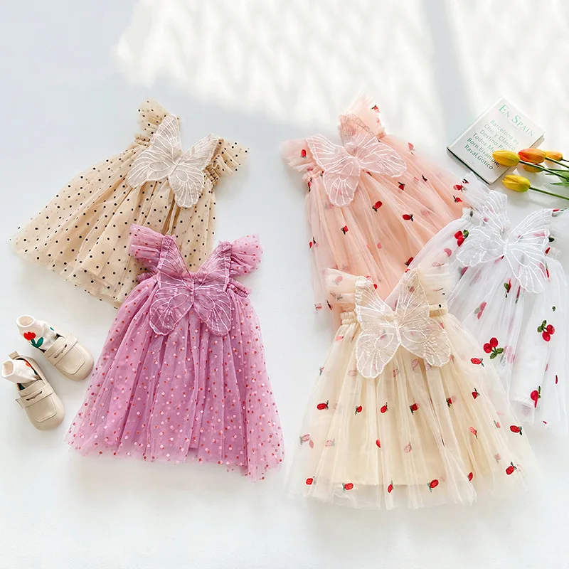 2023 Summer Girls Toddler Princess Dress Mesh Kids Birthday Party Wedding Dot Lace Dress Baby Girl Angel Wings Cosplay Costumes
2023 Summer Girls Toddler Princess Dress Mesh Kids Birthday Party Wedding Dot Lace Dress Baby Girl Angel Wings Cosplay Costumes