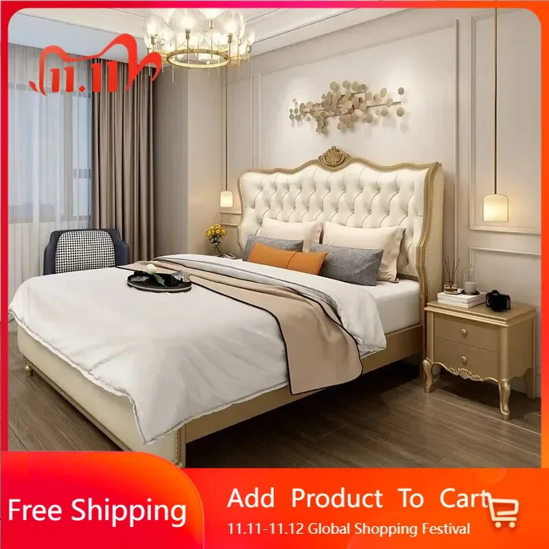 Double Waterproof Bed Modern Gold Princess Luxury Queen Headboards Bed Double Frames Japanese Ergonomic Beliche Hotel Furniture
Double Waterproof Bed Modern Gold Princess Luxury Queen Headboards Bed Double Frames Japanese Ergonomic Beliche Hotel Furniture