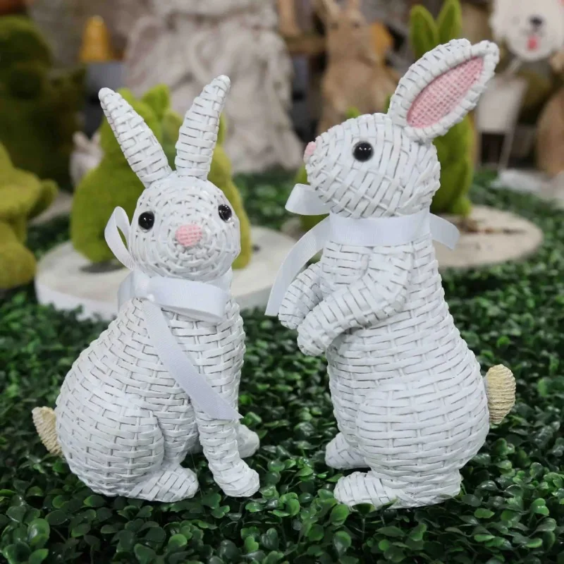 European Style Garden Courtyard Rabbit Ornaments Home Children's Room Decoration Resin Bow Rattan Effect Rabbit Easter Ornaments
European Style Garden Courtyard Rabbit Ornaments Home Children's Room Decoration Resin Bow Rattan Effect Rabbit Easter Ornaments