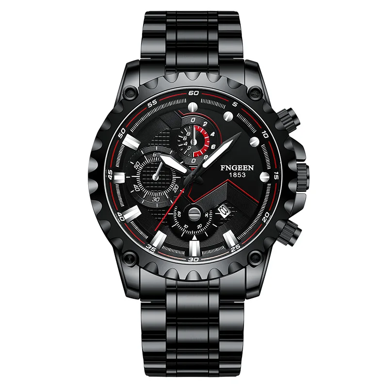 Trendy and Stylish Black Stainless Steel Quartz Sports Watch for Men and Students with Waterproof Function
Trendy and Stylish Black Stainless Steel Quartz Sports Watch for Men and Students with Waterproof Function