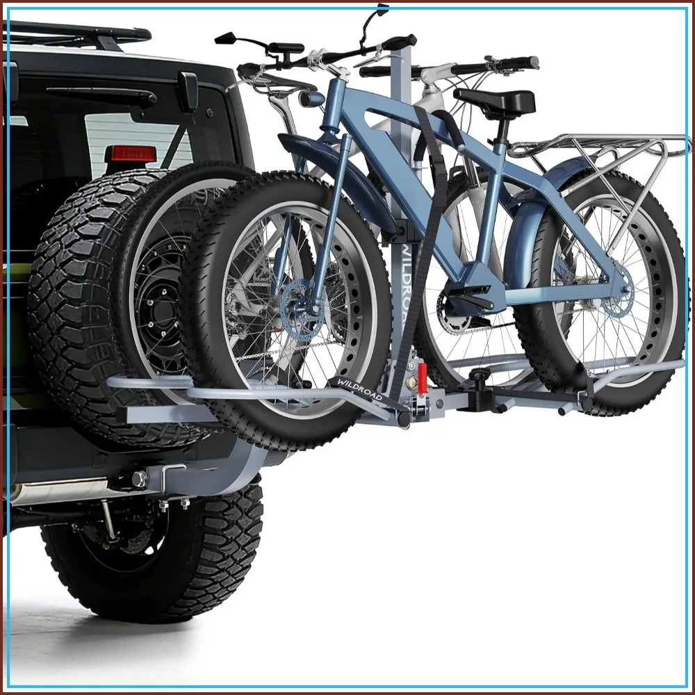 2-Bike Hitch Rack for Car, Quick Release, Wobble Free, Tilting, Foldable, Fits 2-Inch Receiver, 180 lbs Capacity
2-Bike Hitch Rack for Car, Quick Release, Wobble Free, Tilting, Foldable, Fits 2-Inch Receiver, 180 lbs Capacity
