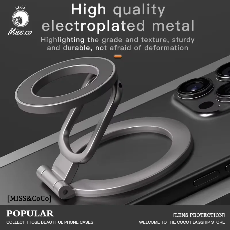 New Double-Sided MagSafe Phone Holder for IPhone 14/15/16, Foldable 360° Rotating Stand with Strong Magnet & Finger Grip Suppor
New Double-Sided MagSafe Phone Holder for IPhone 14/15/16, Foldable 360° Rotating Stand with Strong Magnet & Finger Grip Suppor