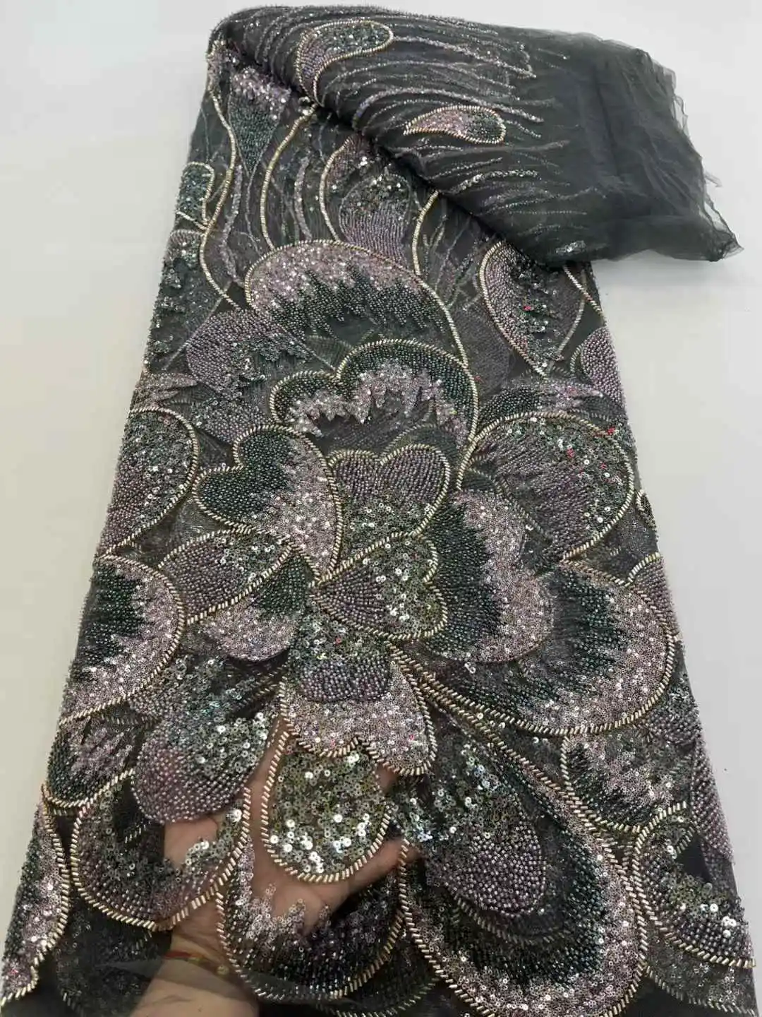 2025 African French Nigerian High End Tulle Lace Fabric With Beads Sequins Mesh for Embroiderg Wedding Party Bride Sewing Dress
2025 African French Nigerian High End Tulle Lace Fabric With Beads Sequins Mesh for Embroiderg Wedding Party Bride Sewing Dress