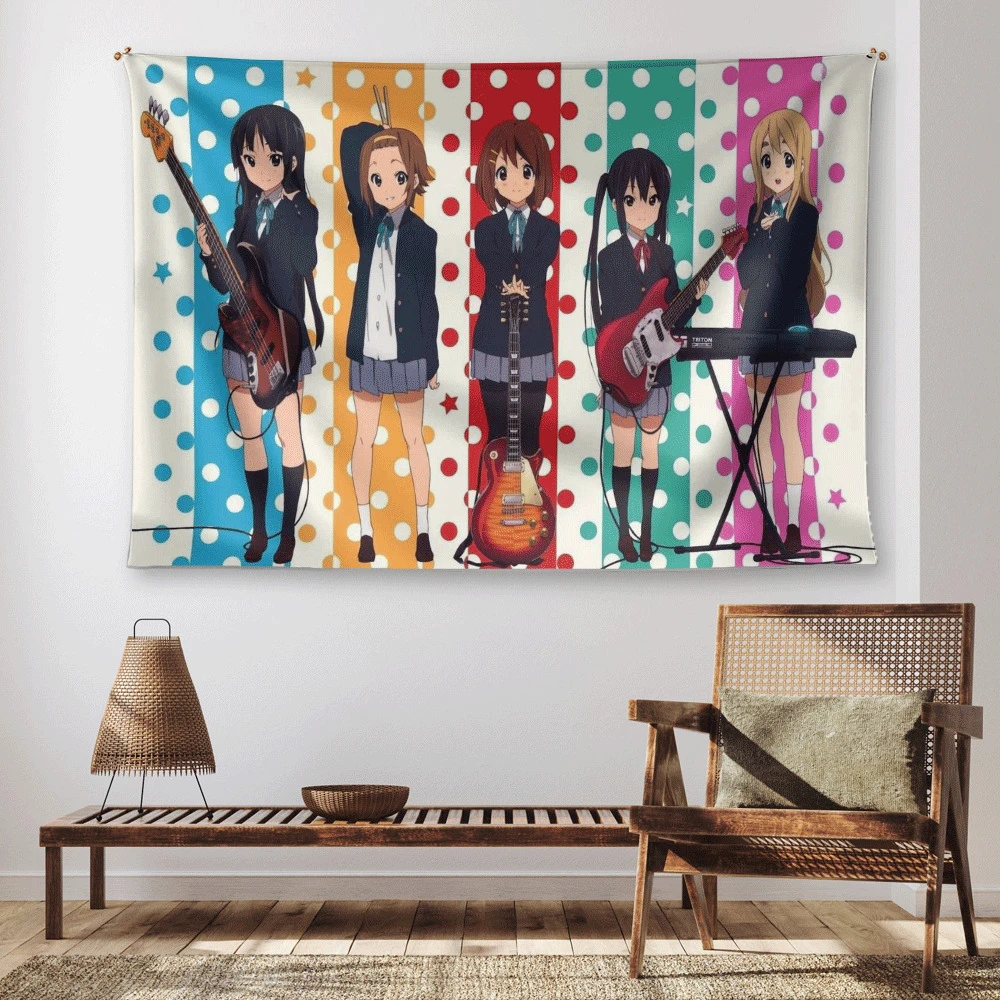 VIKAMA K ON Anime Tapestry Five Girl Band Guitar Color Polka Dot Wall Hanging Aesthetic Manga Decor Bedroom Dorm Home Art
VIKAMA K ON Anime Tapestry Five Girl Band Guitar Color Polka Dot Wall Hanging Aesthetic Manga Decor Bedroom Dorm Home Art