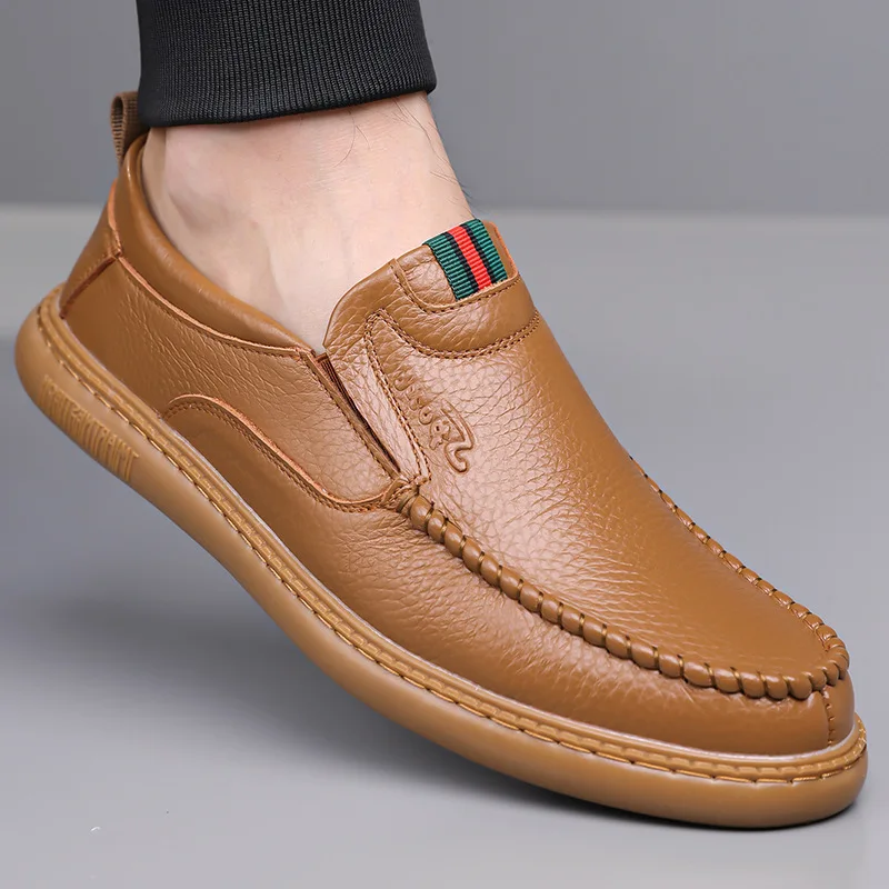 Spring and Autumn Men's Leather Shoes First Layer Breathable Casual Shoes Soft Sole Soft Leather One Pedal Sleeve Men's Shoes
Spring and Autumn Men's Leather Shoes First Layer Breathable Casual Shoes Soft Sole Soft Leather One Pedal Sleeve Men's Shoes