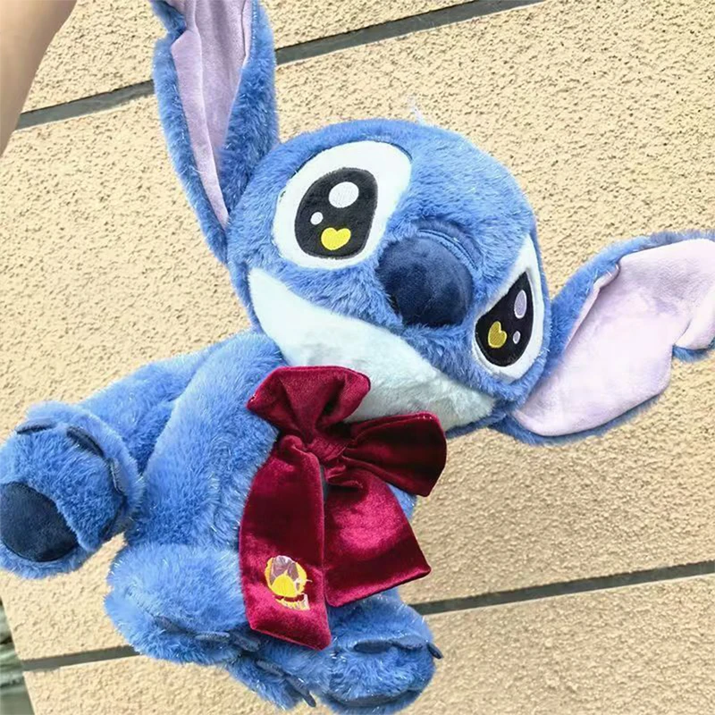 Плюшевая кукла Disney Kawaii Stitch с галстуком-бабочкой, сверкающая звездная вышивка, мягкая игрушка-подушка для детей, подарок на день рождения, Рождество для девочек 
Плюшевая кукла Disney Kawaii Stitch с галстуком-бабочкой, сверкающая звездная вышивка, мягкая игрушка-подушка для детей, подарок на день рождения, Рождество для девочек