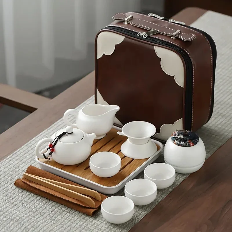 Chinese Tea Set Purple Clay Teapot Gaiwan Portable Outdoor Travel Tea Pot Set Ceremony Kung Fu Tea Set
Chinese Tea Set Purple Clay Teapot Gaiwan Portable Outdoor Travel Tea Pot Set Ceremony Kung Fu Tea Set
