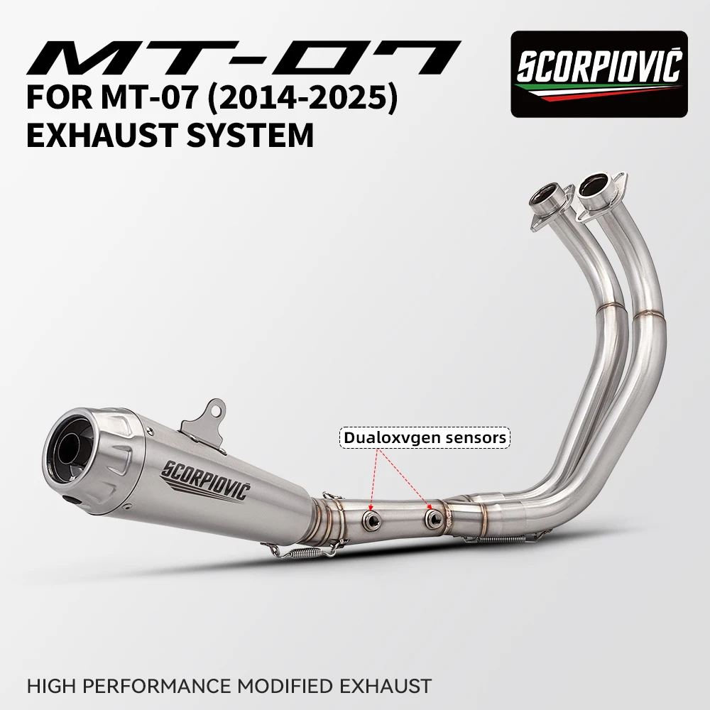 For MT-07 FZ-07 Motorcross Exhaust Front Pipe Motorcycle Muffler System Modified Escape Moto Racing MT07 FZ07 TRACER 2014-2025
For MT-07 FZ-07 Motorcross Exhaust Front Pipe Motorcycle Muffler System Modified Escape Moto Racing MT07 FZ07 TRACER 2014-2025