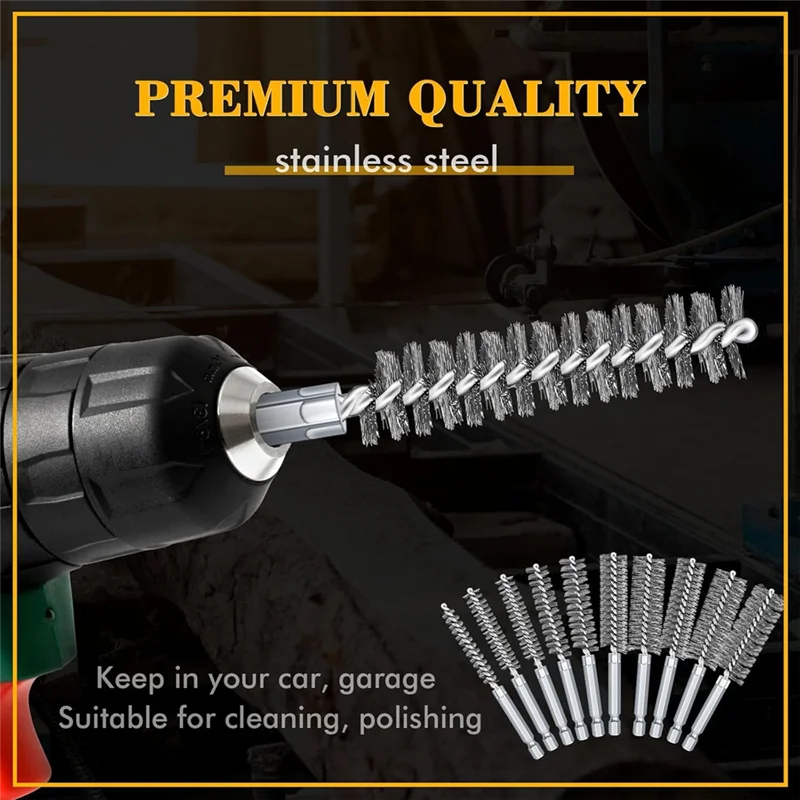 ABFI 30 Pcs Bore Brush For Drill Wire Bore Cleaning Brush Set Impact Driver 1/4 Inch Hex Shank
ABFI 30 Pcs Bore Brush For Drill Wire Bore Cleaning Brush Set Impact Driver 1/4 Inch Hex Shank