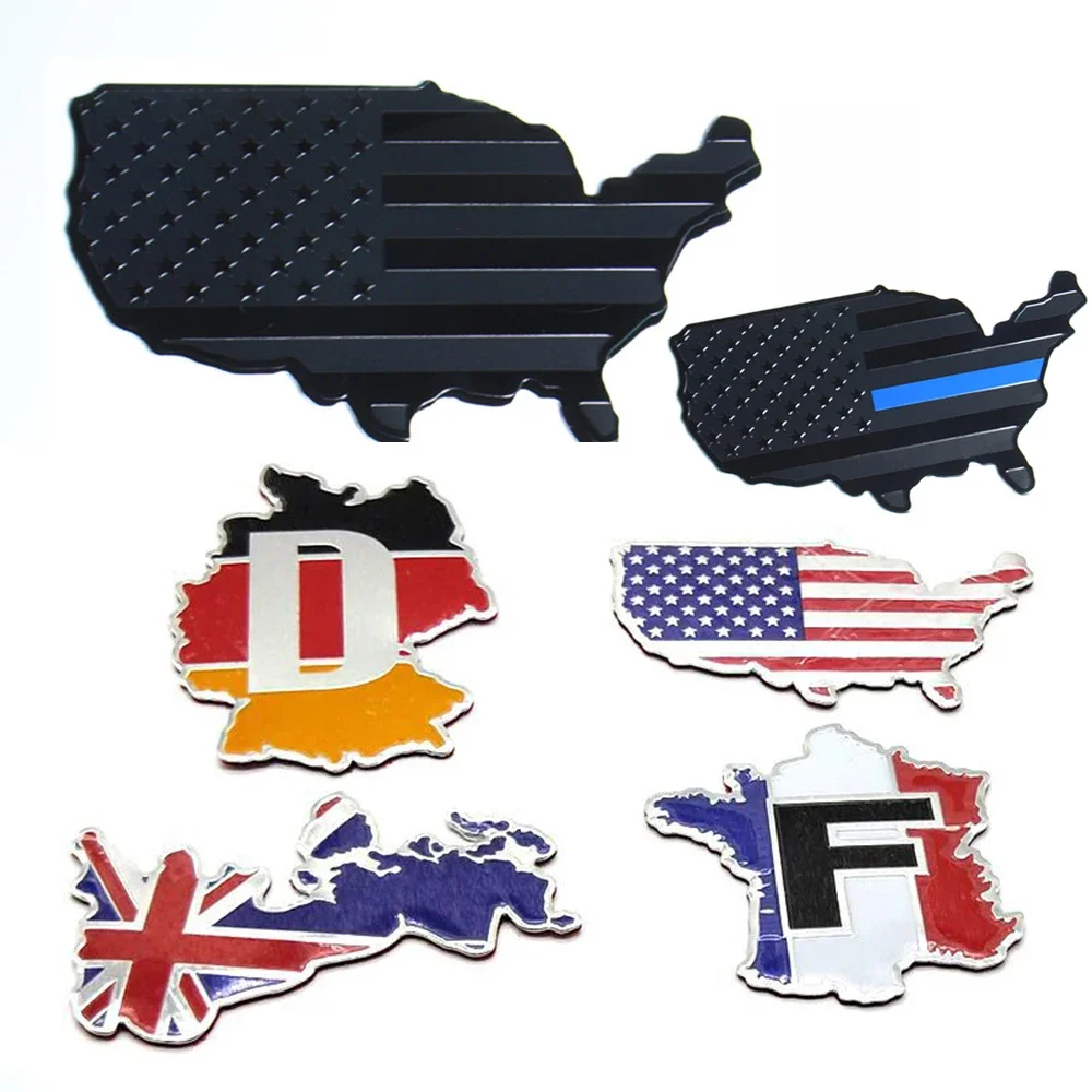 Flag Map Sticker Auto Fender Emblem National Flag Car Stickers for Cars Trucks Laptop Aluminum Alloy For USA UK Germany France
Flag Map Sticker Auto Fender Emblem National Flag Car Stickers for Cars Trucks Laptop Aluminum Alloy For USA UK Germany France