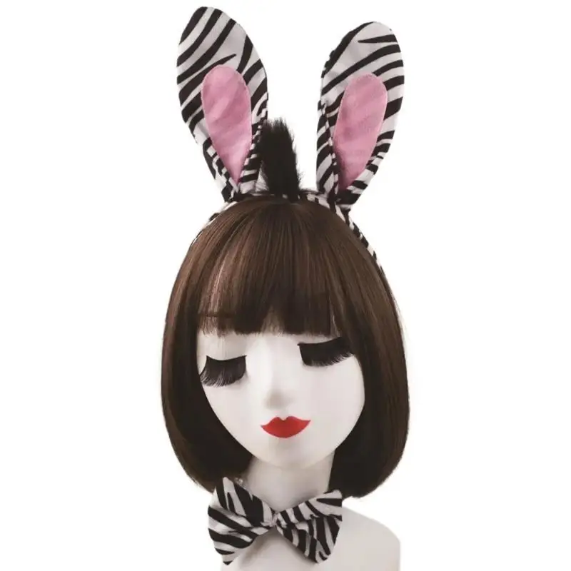 652F Zebras Ears Headbands and Tail Bowtie Animal Cartoon Stage Hairband Zebras Ears
652F Zebras Ears Headbands and Tail Bowtie Animal Cartoon Stage Hairband Zebras Ears