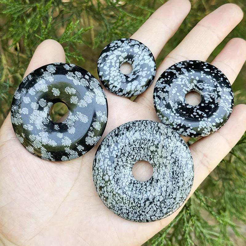Natural Snowflak Obsidian Stones Beads Donut Ring For Earring Necklace Bracelet Jewelry Making 1 Piece 30/40/50mm
Natural Snowflak Obsidian Stones Beads Donut Ring For Earring Necklace Bracelet Jewelry Making 1 Piece 30/40/50mm