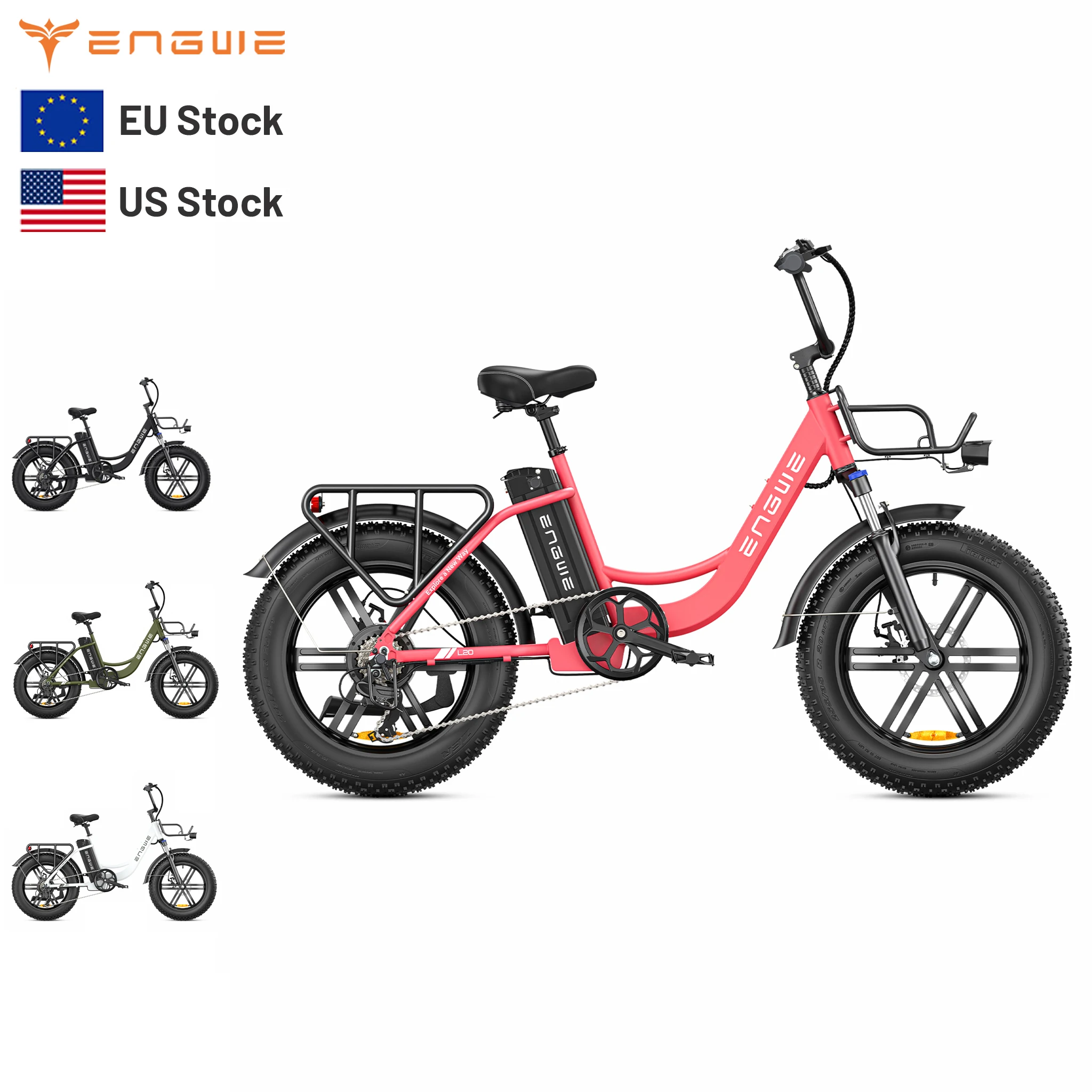 For ENGWE L20 Electric City Bike EU Warehouse 20inch Fat Tire 250W Motor For Men And Women 48V Voltage
For ENGWE L20 Electric City Bike EU Warehouse 20inch Fat Tire 250W Motor For Men And Women 48V Voltage