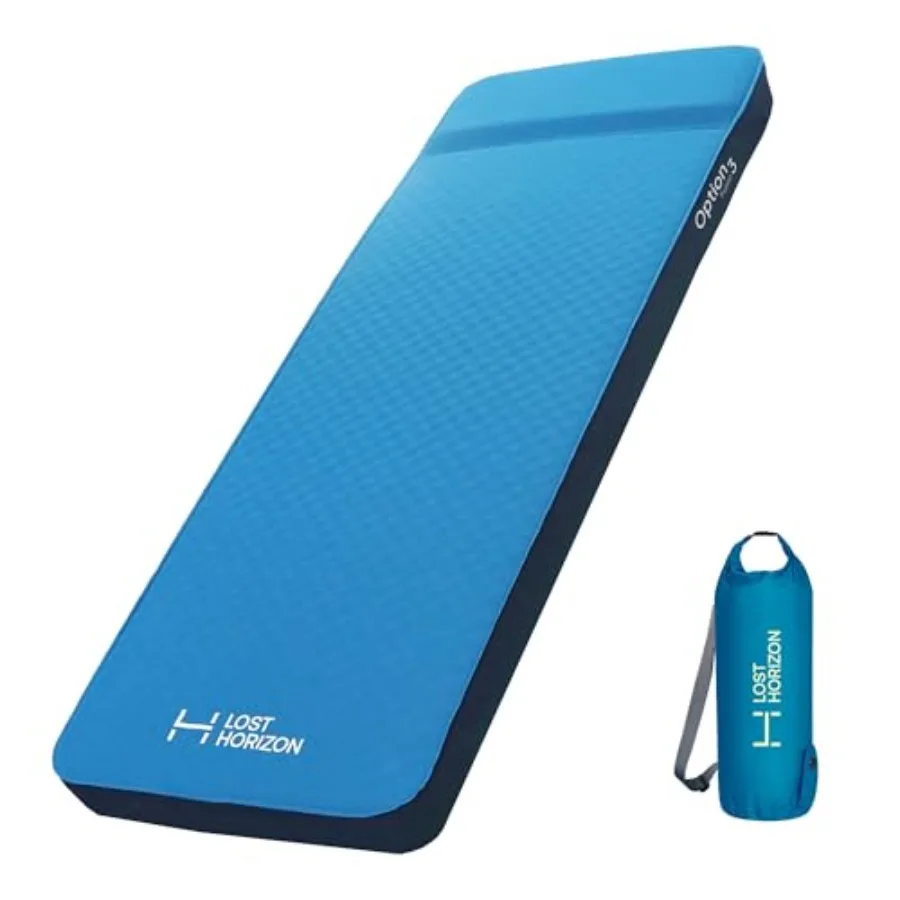 Air & Foam Camping Mattress, Self-Inflating Sleeping Pad, 3" Thick, with Pump Sack, Single
Air & Foam Camping Mattress, Self-Inflating Sleeping Pad, 3" Thick, with Pump Sack, Single