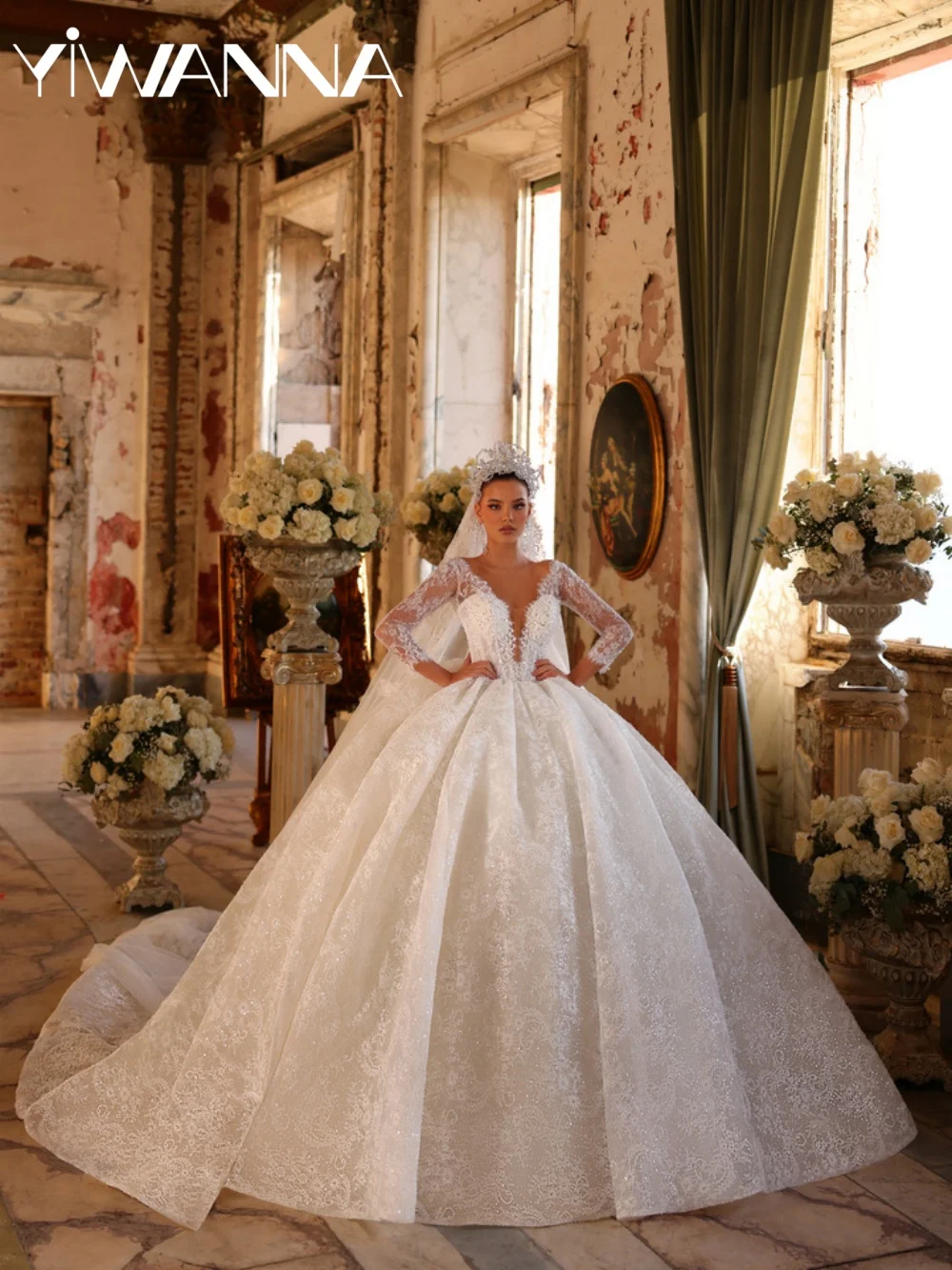 Ослепительное кружевное свадебное платье принцессы с бисером, мечтательное свадебное платье с глубоким v-образным вырезом, 2026, изящные бальные платья по индивидуальному заказу, платья для невесты
Ослепительное кружевное свадебное платье принцессы с бисером, мечтательное свадебное платье с глубоким v-образным вырезом, 2026, изящные бальные платья по индивидуальному заказу, платья для невесты