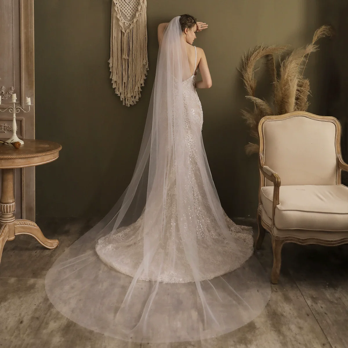 SLBRIDAL Cut Edge Simple Wedding Long Cathedral Veils With Comb White Bridal Veils Wedding Accessories for Bride Mariage Women
SLBRIDAL Cut Edge Simple Wedding Long Cathedral Veils With Comb White Bridal Veils Wedding Accessories for Bride Mariage Women