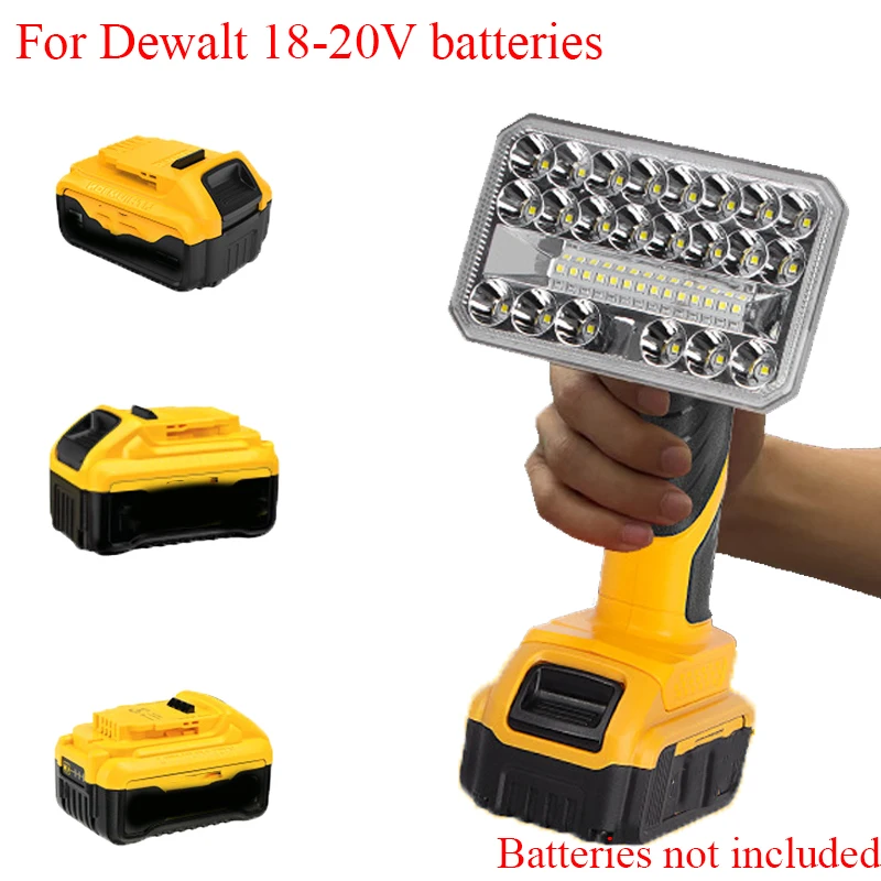 For Makita/DeWalt/Milwaukee/Bosch/Black & Decker/Ryobi/Craftsman 18-20V Batteries Portable LED Work Light Outdoor Camping Light
For Makita/DeWalt/Milwaukee/Bosch/Black & Decker/Ryobi/Craftsman 18-20V Batteries Portable LED Work Light Outdoor Camping Light