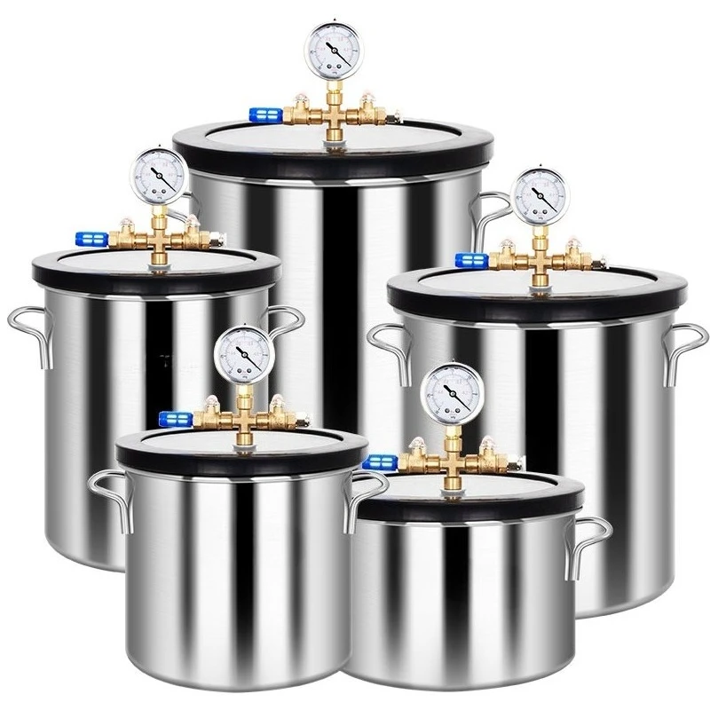 Stainless steel vacuum defoaming box for silicone resin - pump sealing tank, defoaming bucket
Stainless steel vacuum defoaming box for silicone resin - pump sealing tank, defoaming bucket