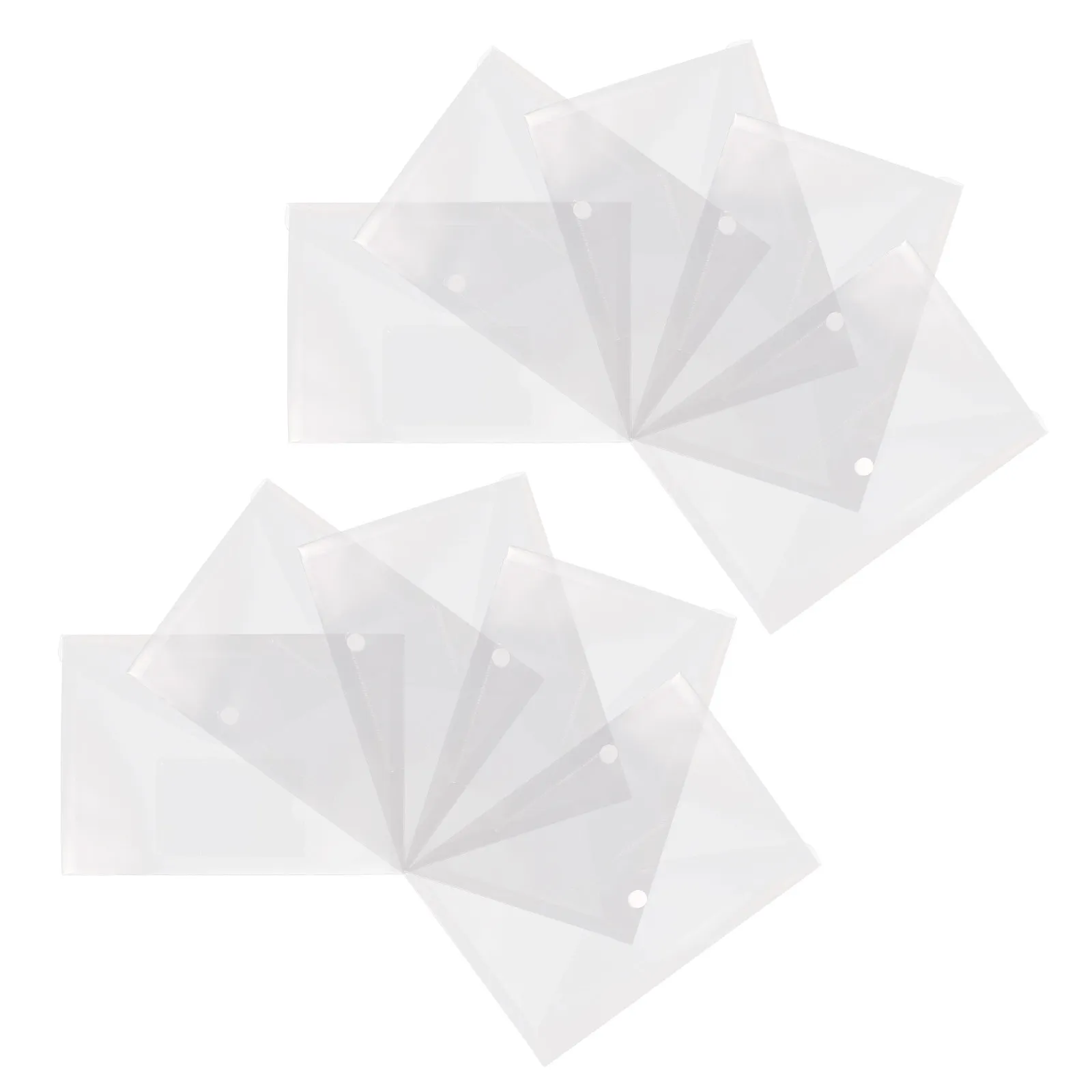 12Pcs Clear Document Organizer A5 Transparent PP Plastic File Bag with Snap Button for Papers Coupons Tickets Vouchers Business
12Pcs Clear Document Organizer A5 Transparent PP Plastic File Bag with Snap Button for Papers Coupons Tickets Vouchers Business