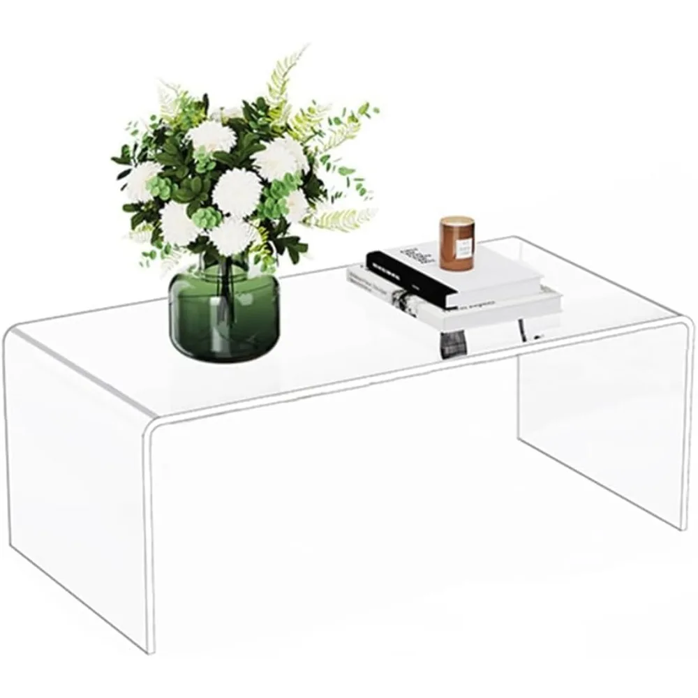 Acrylic Thick Coffee Table for Living Room. 34" Modern Minimalist Rectangular and Clear End Table.Easy to Clean and Safe Rounded
Acrylic Thick Coffee Table for Living Room. 34" Modern Minimalist Rectangular and Clear End Table.Easy to Clean and Safe Rounded
