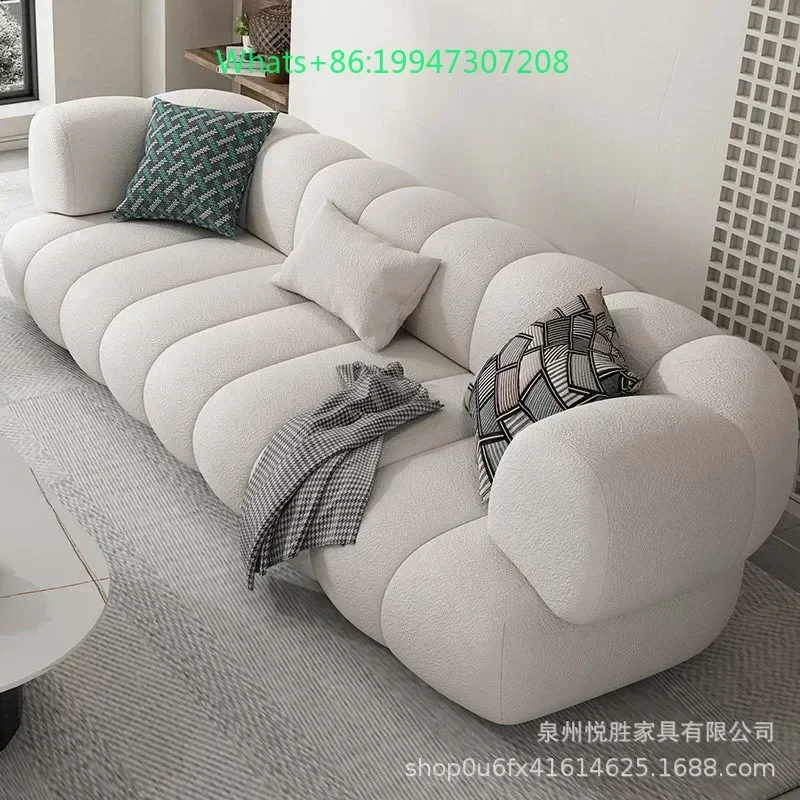 New minimalist cloud sofa combination Internet celebrity lamb wool double sofa Small apartment home living room sofa
New minimalist cloud sofa combination Internet celebrity lamb wool double sofa Small apartment home living room sofa