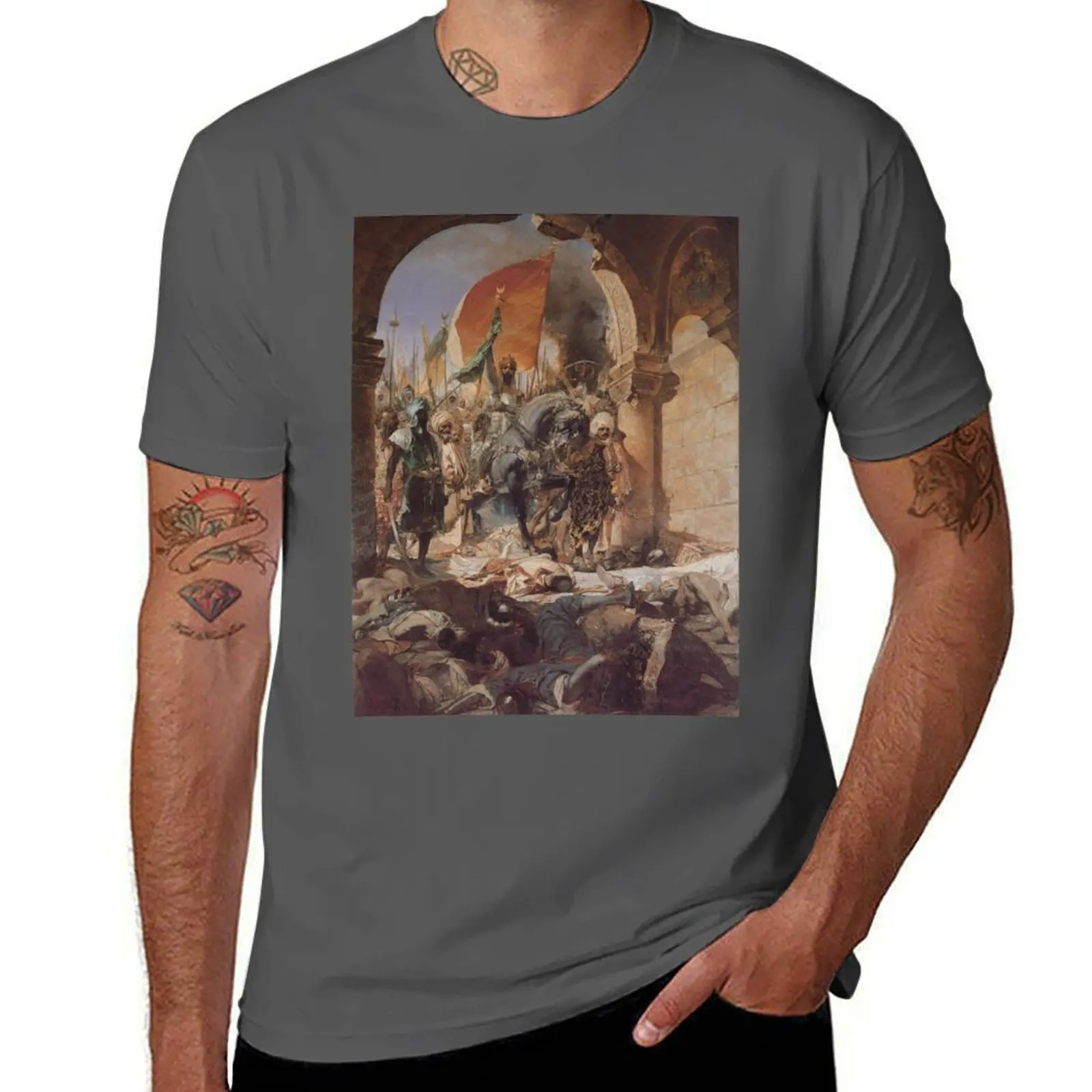 Ottoman Painting: Conquest of Constantinople 1453 T-Shirt vintage anime shirt graphic t shirts t shirts for men cotton
Ottoman Painting: Conquest of Constantinople 1453 T-Shirt vintage anime shirt graphic t shirts t shirts for men cotton