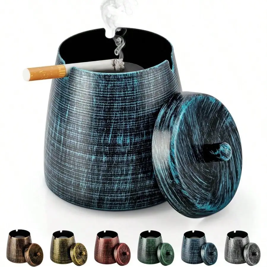 Ashtray Cigarettes Outdoor, Outdoor Ashtray With Lid For Metal Odorless Windproof Smokeless AshTray For Patio Home Office Tabletop Balcony
Ashtray Cigarettes Outdoor, Outdoor Ashtray With Lid For Metal Odorless Windproof Smokeless AshTray For Patio Home Office Tabletop Balcony