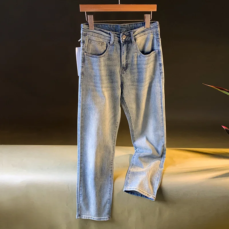 Джинсы высокого класса, мужские осенние новые предметы, ретро синие повседневные свободные прямые брюки, универсальные мужские брюки в корейском стиле
Джинсы высокого класса, мужские осенние новые предметы, ретро синие повседневные свободные прямые брюки, универсальные мужские брюки в корейском стиле