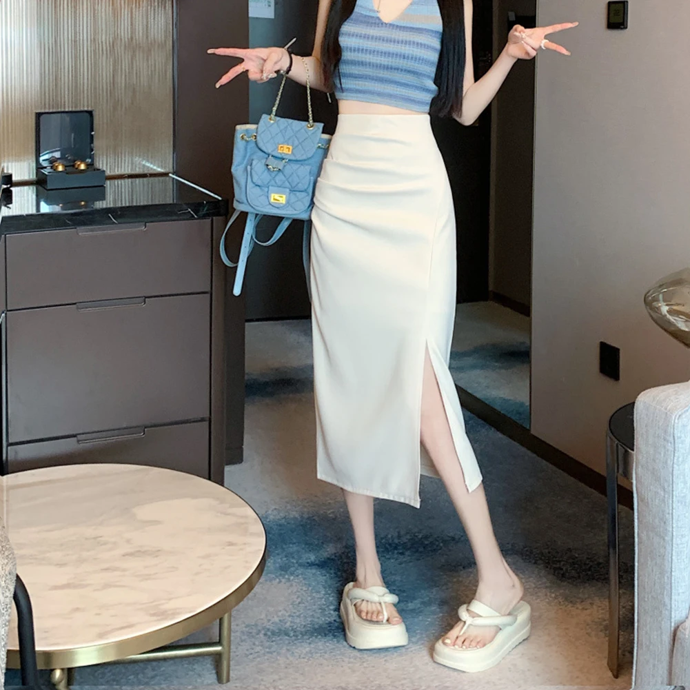 Women's Basic Simple Side Slits Skirt Fashion Versatile Medium Long A-Line Skirt Solid Color Casual Daily Skirts Female Clothing
Women's Basic Simple Side Slits Skirt Fashion Versatile Medium Long A-Line Skirt Solid Color Casual Daily Skirts Female Clothing