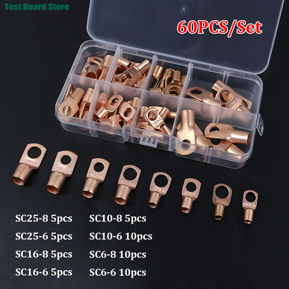 60PCS/lot SC6-6 8 SC10-6 8 SC16-6 8 SC25-6 8 SC Tinned Copper Lug Ring Wire Connectors Bare Cable Terminal
60PCS/lot SC6-6 8 SC10-6 8 SC16-6 8 SC25-6 8 SC Tinned Copper Lug Ring Wire Connectors Bare Cable Terminal