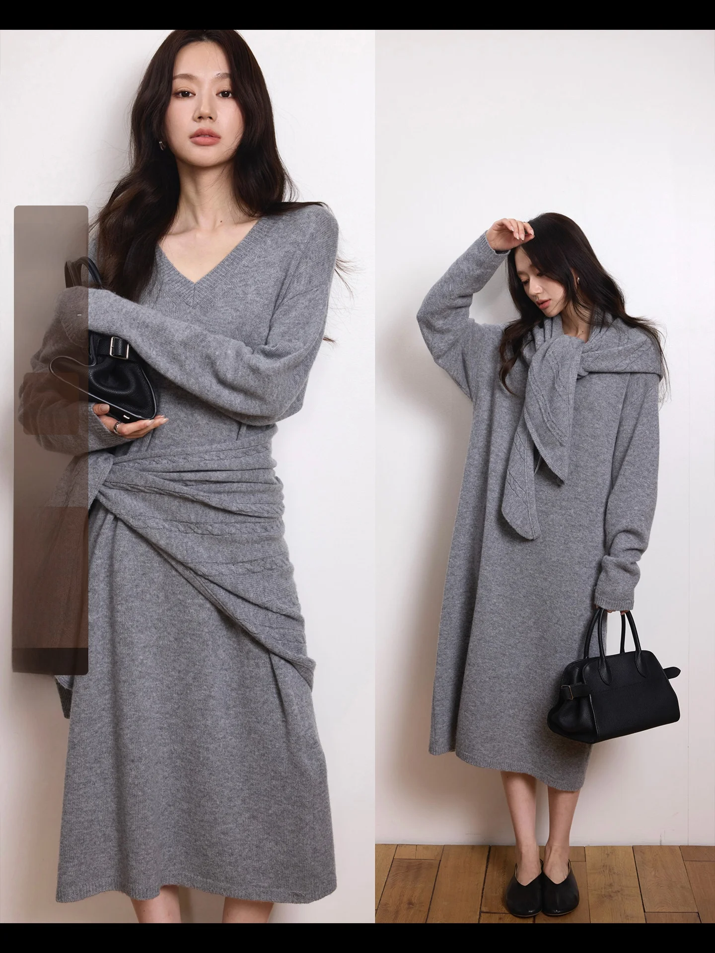 Теплое повседневное платье-накидка Camelux из мягкой вязаной шерсти оверсайз с V-образным вырезом и длинными рукавами
Теплое повседневное платье-накидка Camelux из мягкой вязаной шерсти оверсайз с V-образным вырезом и длинными рукавами