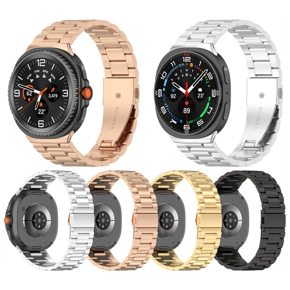 Металлический ремешок из нержавеющей стали с 3 бусинами для Samsung Galaxy Watch 8/8 Classic, 47 мм, цельный металлический ремешок для часов
Металлический ремешок из нержавеющей стали с 3 бусинами для Samsung Galaxy Watch 8/8 Classic, 47 мм, цельный металлический ремешок для часов