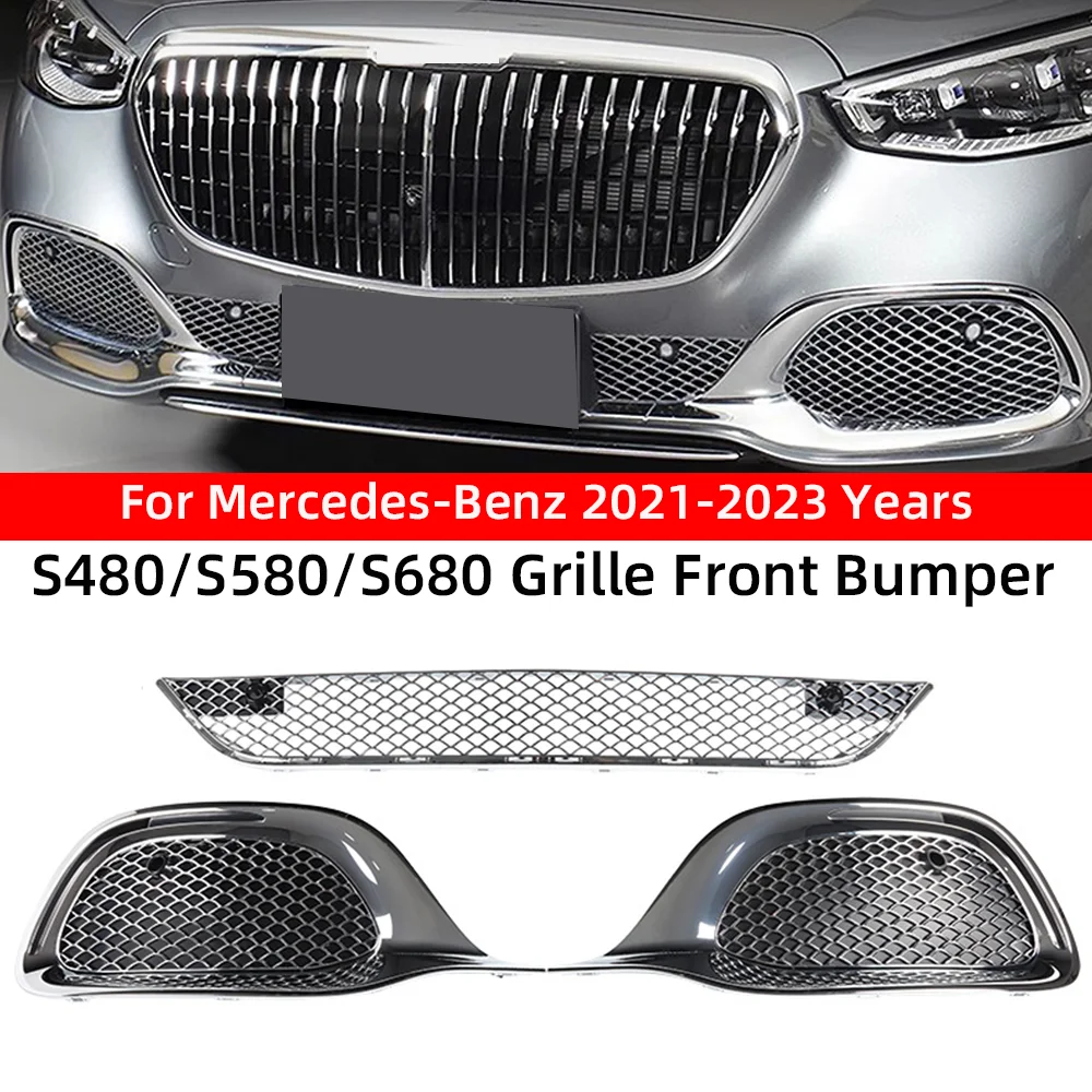 Upgrade High Quality ABS Front Silver Bumper Maybach Grille For Benz S480 S580 S680 Maybach W223 2021-2023
Upgrade High Quality ABS Front Silver Bumper Maybach Grille For Benz S480 S580 S680 Maybach W223 2021-2023