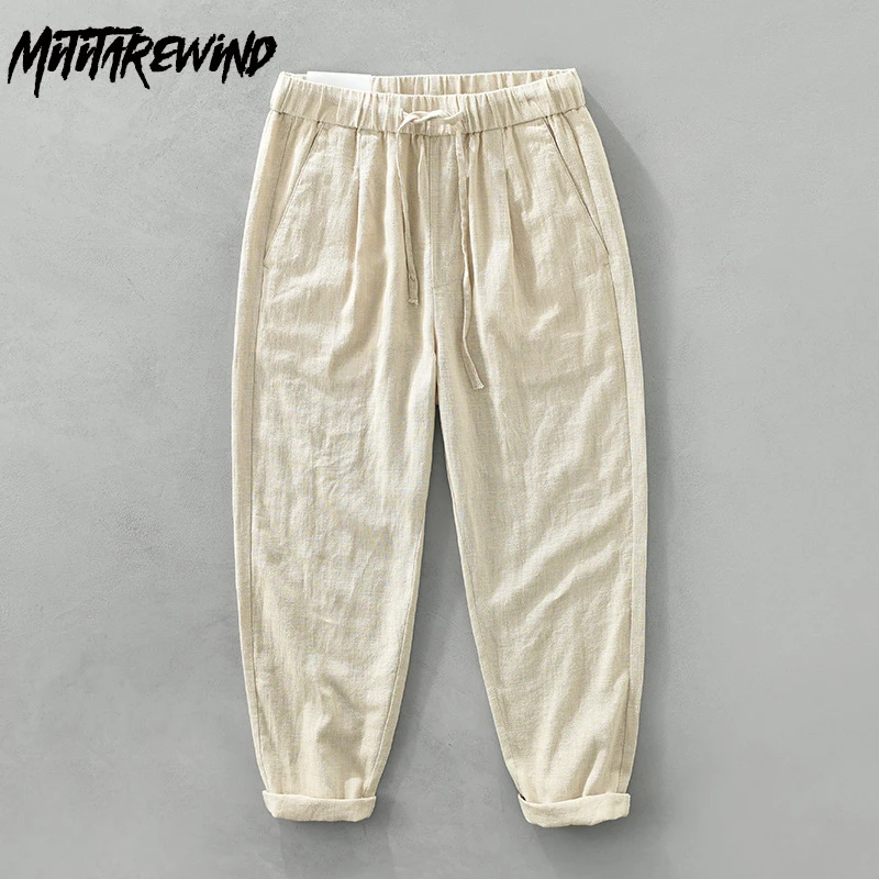 Taper Cotton Linen Pants for Men Summer Beach Causal Pant Solid Drawstring Elastic Waist Trousers Japanese Vintage Baggy Pants
Taper Cotton Linen Pants for Men Summer Beach Causal Pant Solid Drawstring Elastic Waist Trousers Japanese Vintage Baggy Pants