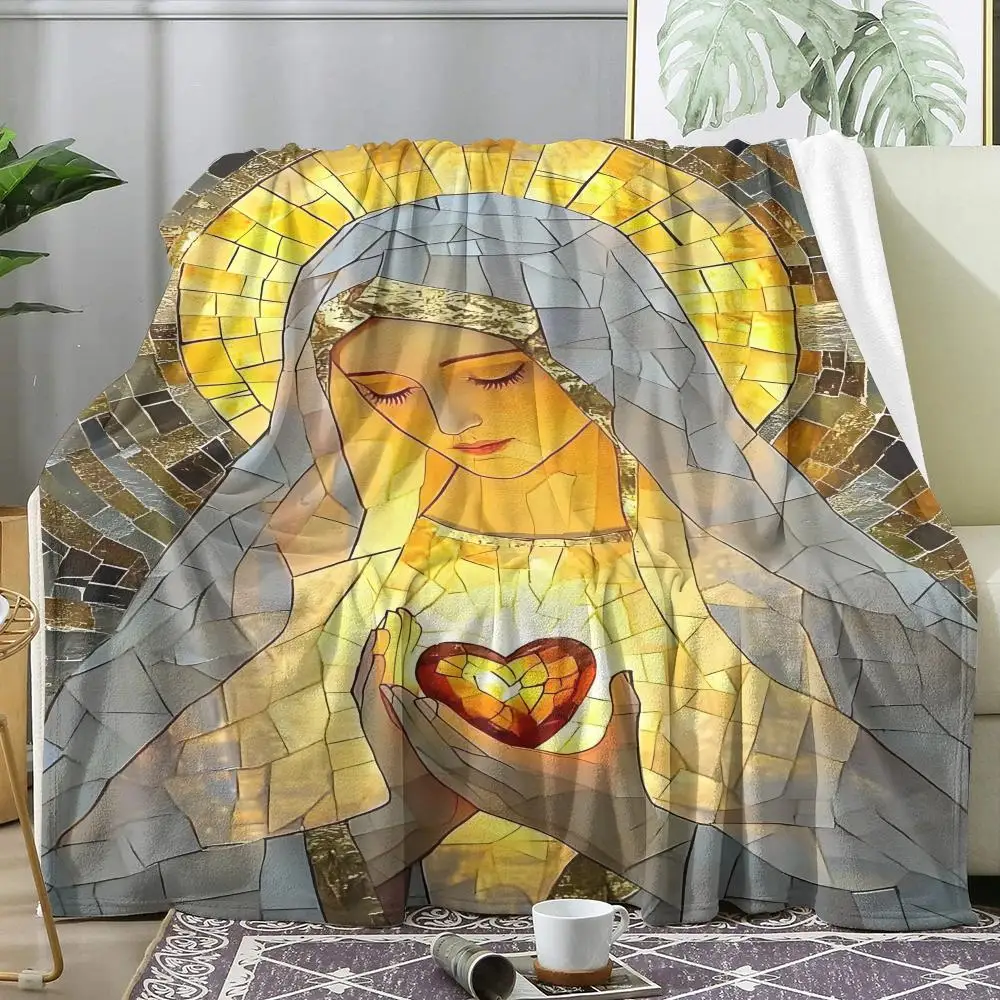 Our Lady Throw Soft Flannel AC Blanket Lightweight Summer Nap Throw Cozy Blanket for Sofa Bed Travel Home
Our Lady Throw Soft Flannel AC Blanket Lightweight Summer Nap Throw Cozy Blanket for Sofa Bed Travel Home