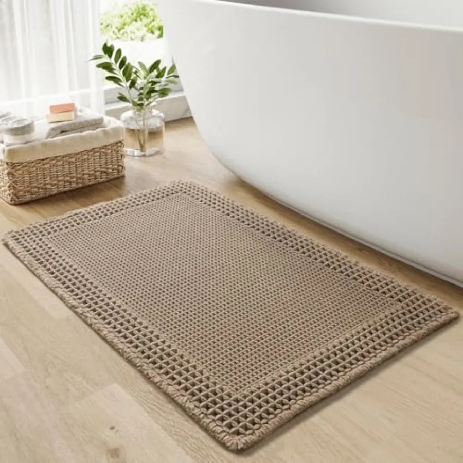Waffle Bath Mat for Bathroom, Super Absorbent Bathroom Rugs Non Slip Machine Washable, Ultra Soft Quick Dry Boho Bath Rugs with
Waffle Bath Mat for Bathroom, Super Absorbent Bathroom Rugs Non Slip Machine Washable, Ultra Soft Quick Dry Boho Bath Rugs with