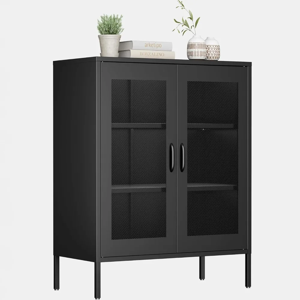 Bathroom Floor Storage Cabinet,40" H Metal Locker, Small Black Cabinets with 2 Adjustable Shelves & 4 Doors,Freestanding Sideboa
Bathroom Floor Storage Cabinet,40" H Metal Locker, Small Black Cabinets with 2 Adjustable Shelves & 4 Doors,Freestanding Sideboa