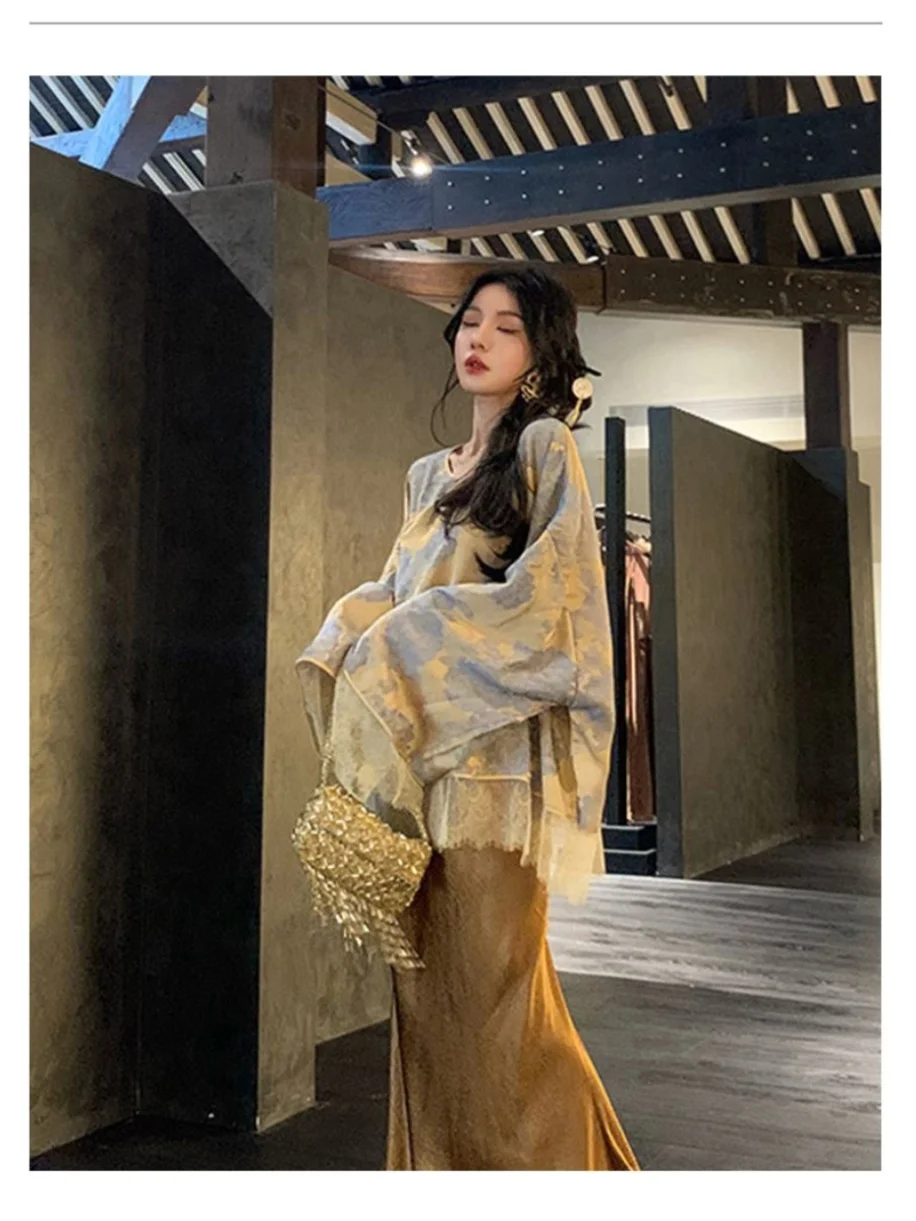 New Chinese Style Floral Print Lace Splicing Loose Lazy Fashion High End Retro Versatile Women's Jacket Spring Summer Autumn
New Chinese Style Floral Print Lace Splicing Loose Lazy Fashion High End Retro Versatile Women's Jacket Spring Summer Autumn