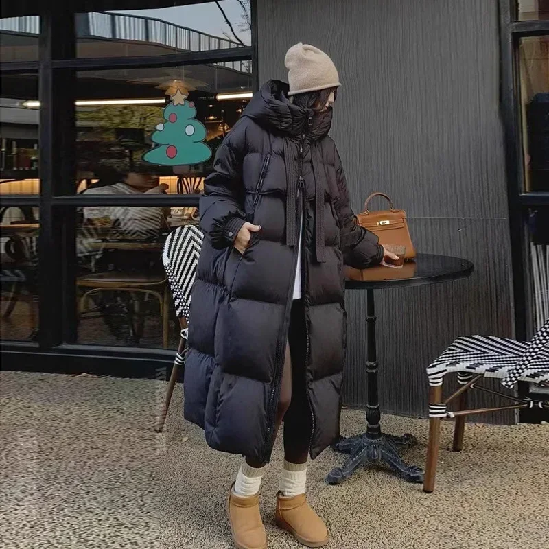 Fashions Long Women's Winter Down Jacket Loose Hooded Coats Thicken Warm cotton-padded Jacket High-end Parkas Light Outwear
Fashions Long Women's Winter Down Jacket Loose Hooded Coats Thicken Warm cotton-padded Jacket High-end Parkas Light Outwear