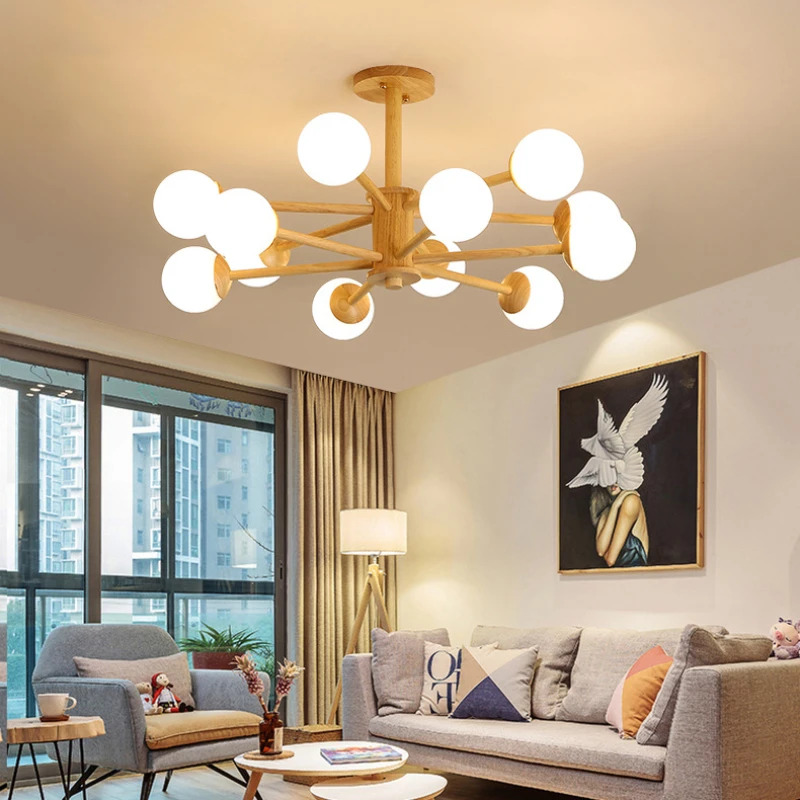 Nordic Wooden Chandelier, Simple Chandelier for Living Room and Study, Modern and Personalized Solid Wood Home LED Bedroom Light
Nordic Wooden Chandelier, Simple Chandelier for Living Room and Study, Modern and Personalized Solid Wood Home LED Bedroom Light