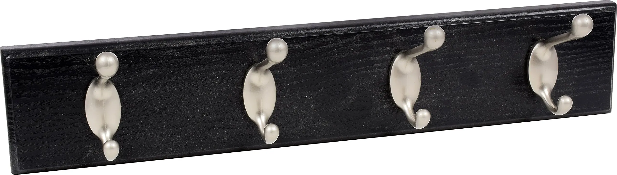Wall Mounted Coat Rack With 4 Hooks Wooden Base Black And Brushed Metal
Wall Mounted Coat Rack With 4 Hooks Wooden Base Black And Brushed Metal