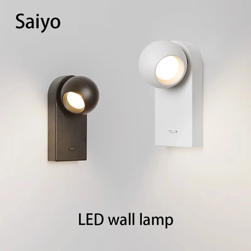 Led Wall Lamp Bedroom Beside Light Modern Reading Lights Nordic With Switch Rotatable Spotlight White Black Foco 7W 110V 220V
Led Wall Lamp Bedroom Beside Light Modern Reading Lights Nordic With Switch Rotatable Spotlight White Black Foco 7W 110V 220V