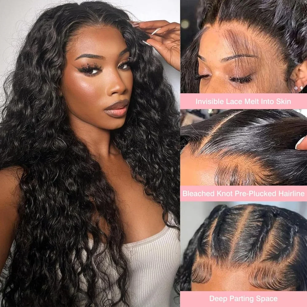 38 40 Inch Wate Wave Lace Wig 13x4 HD Lace Wig Human Hair 250 Density Natural Black Deep Curly 13x6 Transparent Lace Frontal Wig
38 40 Inch Wate Wave Lace Wig 13x4 HD Lace Wig Human Hair 250 Density Natural Black Deep Curly 13x6 Transparent Lace Frontal Wig