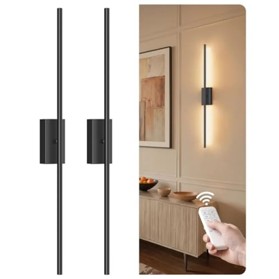 Wireless Battery Operated Wall Sconces Set of TwoRechargeable Lamp with Remote 360° Rotation 10000mAh Battery Touch Dimmable Li
Wireless Battery Operated Wall Sconces Set of TwoRechargeable Lamp with Remote 360° Rotation 10000mAh Battery Touch Dimmable Li
