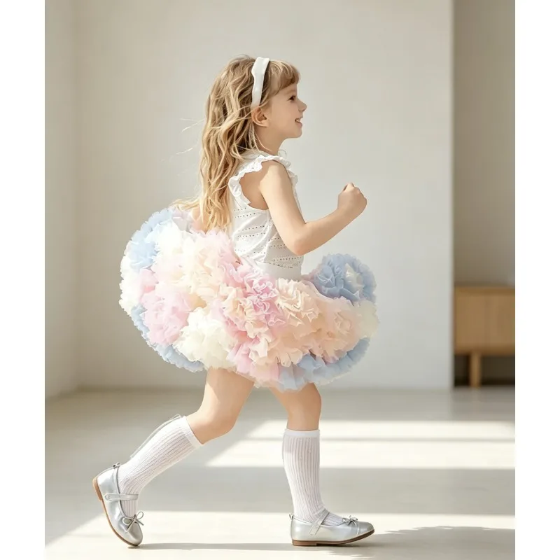 Girl Tutu Skirt Fluffy Layered Mesh Cake Skirt Summer Casual Dress Cheerleading Performance Costume Dance Outfit for Little Girl
Girl Tutu Skirt Fluffy Layered Mesh Cake Skirt Summer Casual Dress Cheerleading Performance Costume Dance Outfit for Little Girl